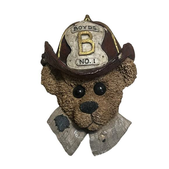 Boyds Bears Vintage 1998 Elliot The Hero Fireman Wall Plaque - Picture 3 of 5